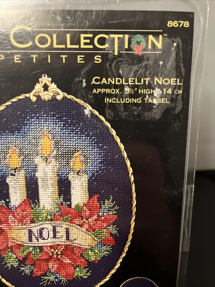 Dimensions Gold Collection Petites Candlelit Noel Ornament Cross Stitch Kit 8678 - Image 3 of 4