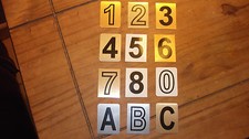 Door numbers, Door letters Aluminium self adhesive/stick on. Any digit or letter