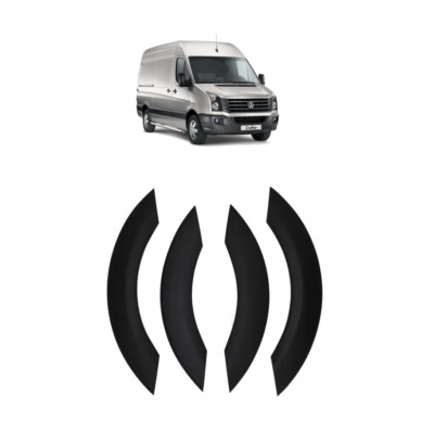 VW CRAFTER ABS BLACK 4 PIECES WHEEL ARCH COVER TRIMS PROTECTION 2006-2017