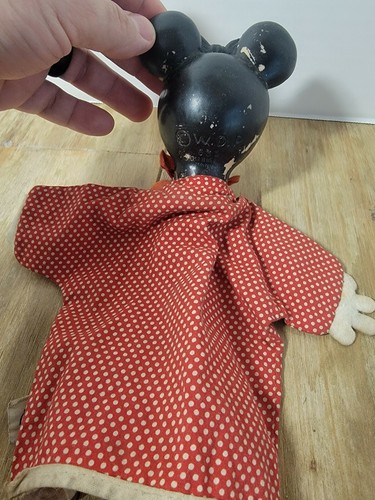 Vintage 1950’s Disney Minnie Mouse Hand Puppet W.D.P #631 Rubber Face - Picture 3 of 3