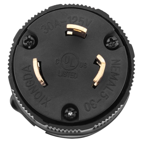 Polycarbonate Locking Male Plug 3-Prong Power Inlet Diesel Generators - Picture 9 of 11
