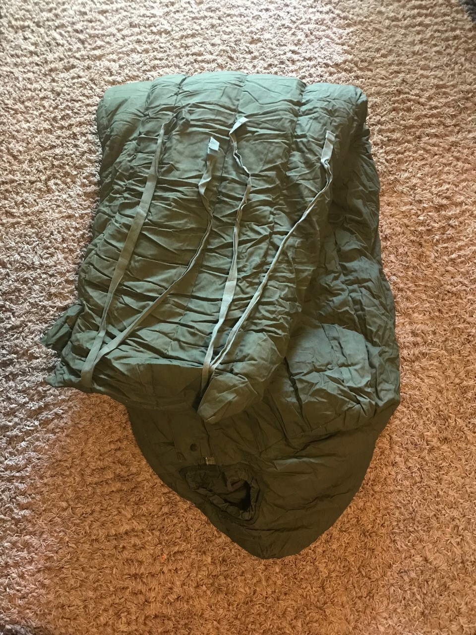 MILITARY EXTREME COLD WEATHER SLEEPING BAG DOWN POLYESTER FILL OLD