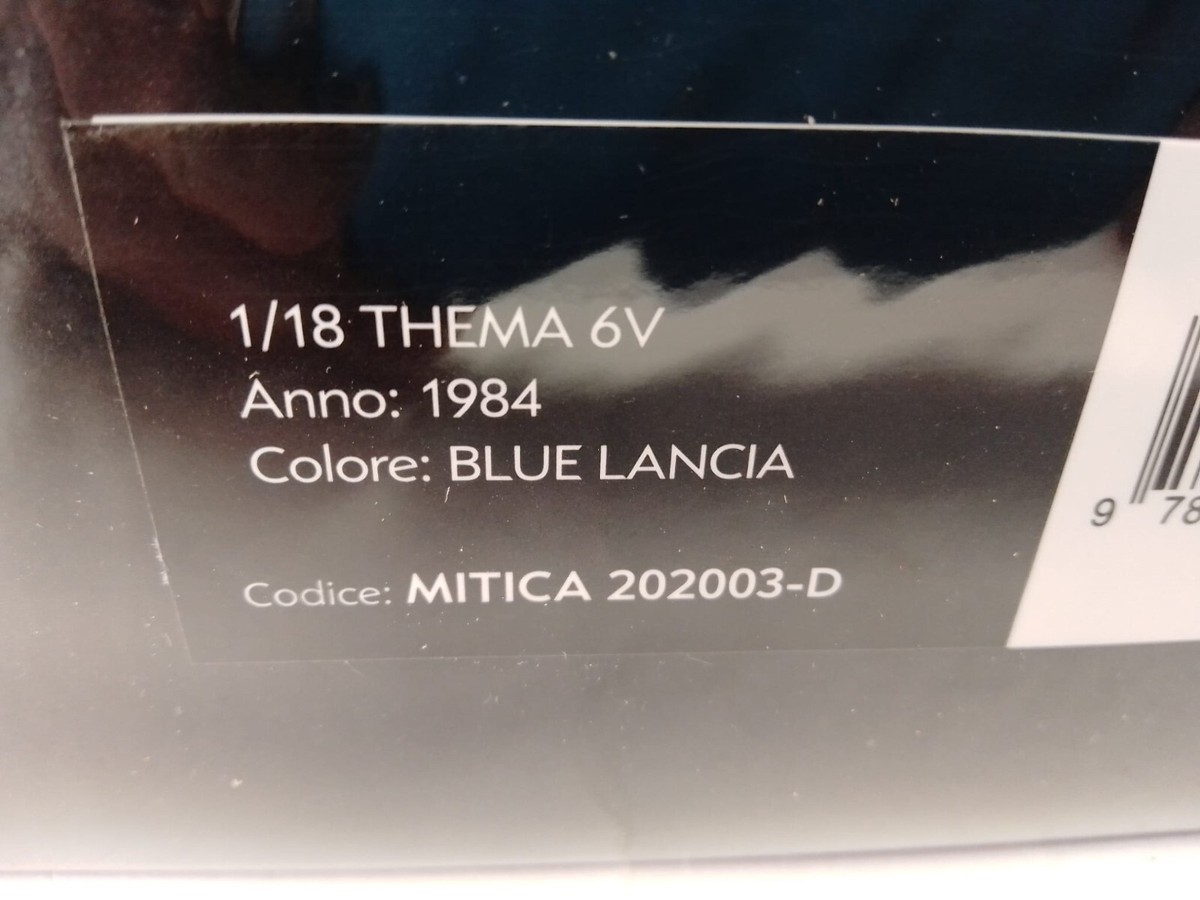 Modellino Auto Lancia Thema 1984 Blu – Scala 1:18 MITICA MITICA202003-D - Foto 6