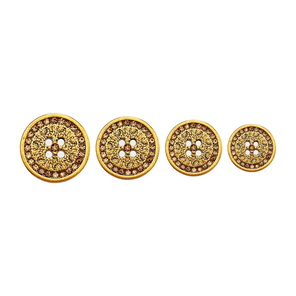 5pcs Metal Buttons with Rhinestones Decorative Craft Sewing Accessories 18-25mm - Image 3 of 3