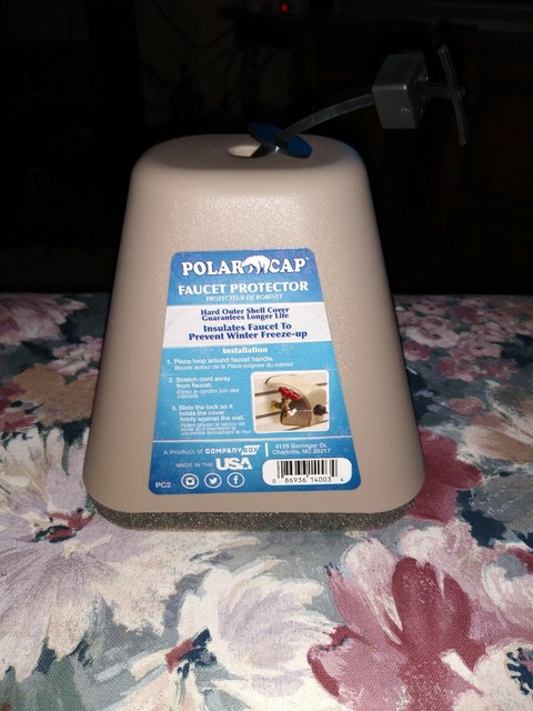 Polar Cap Faucet Cover Freeze Protector Styrofoam Inside Hard
