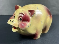 Honolulu HI Hawaii Cast Metal Still Piggy Coin Bank First Federal Savings & Loan