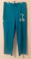 NWOT WonderWink Unisex WorkFlex Cargo Pants Teal WW3150 Size L Draw String Waist