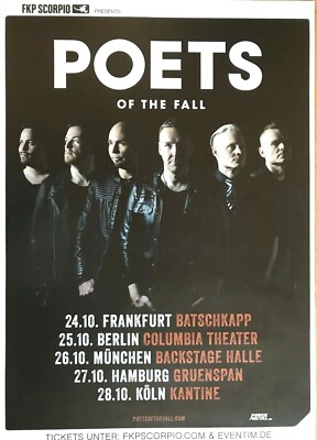 POETS OF THE FALL  2018 TOUR - orig. Concert Poster -- Konzert Plakat - DIN A1