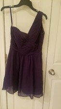 Mori Lee by Madeline Gardner purple one strap  made in Indonesia size 14