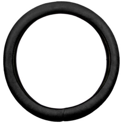 Soft Leather Grip Ergonomic Steering Wheel Cover Black Universal Fit 14.5-15.5''