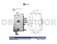 SERRATURA DI SICUREZZA PORTA BLINDATA DIERRE A DOPPIO CILINDRO MOTTURA