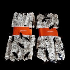Halloween Garland with Mylar Black Bats Party Decoration 12 Ft ea 2 Rolls