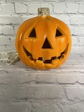 Vintage 1998 The Paper Magic Group Light Up Jack O Lantern Plug In Pumpkin 9X9