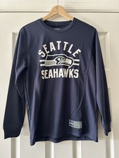 Youth Seattle Seahawks Navy Showtime Long Sleeve T-Shirt, Youth XLarge