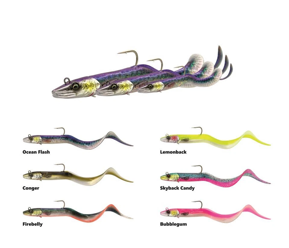 Savage Gear CONGER EEL 50g-200g Meeresköder Heilbuttköder Gummifisch Jig-Köder - Bild 2 von 3