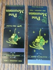 SKI RESORT: PINE MOUNTAIN (IRON MOUNTAIN, MICHIGAN) (2 MATCHBOOK COVERS) F20