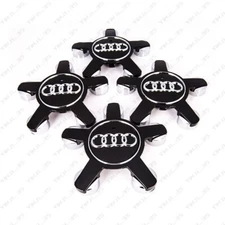 Black Audi Center Cap Hubcap Q5 4F0601165N A3 A4 A5 A6 A7 A8 S5 R8 TT Wheel135mm