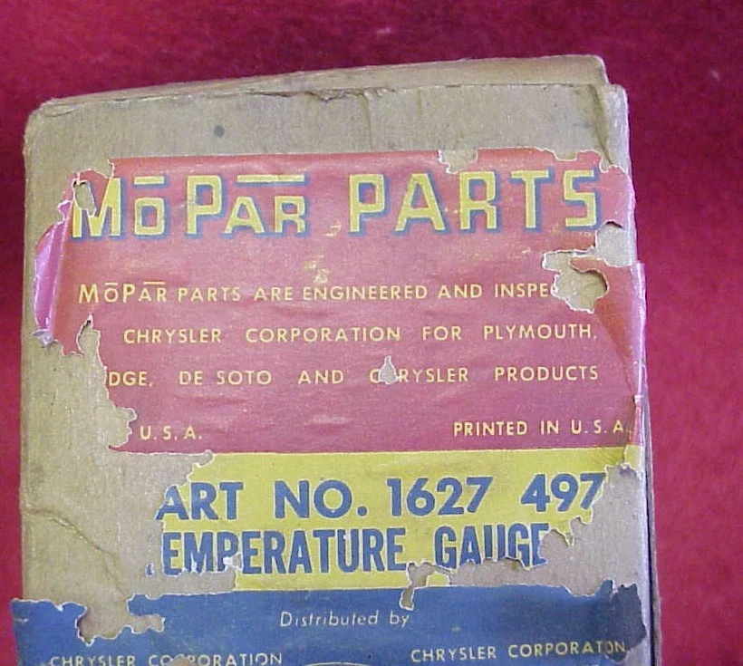 NUEVO 1956 56 PLYMOUTH BELVEDERE SAVOY FURY MEDIDOR DE TEMPERATURA MOPAR 1627497 Foto 2 de 4