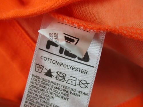 Fila Youths Singlet/Vest Age/Size 14 Round Neck Bright Orange Athleisure - Picture 7 of 8