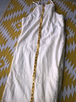 chinese dress ladies Forever 21 Nude Maxi Dress with White Embroidered Lace- Size S – The Saved  Collection main image 1
