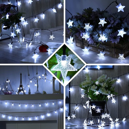Solar Strip Star Fairy Light LED Outdoor Waterproof Garden Decor Light 8 Modes - Picture 23 of 46