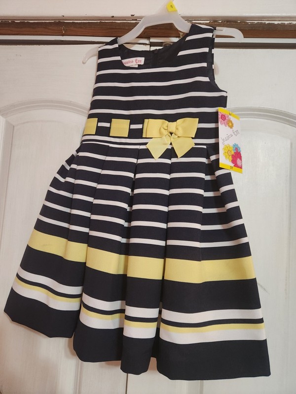NWT Toddler Girls Jessica Ann dress, Navy, Size 3T 