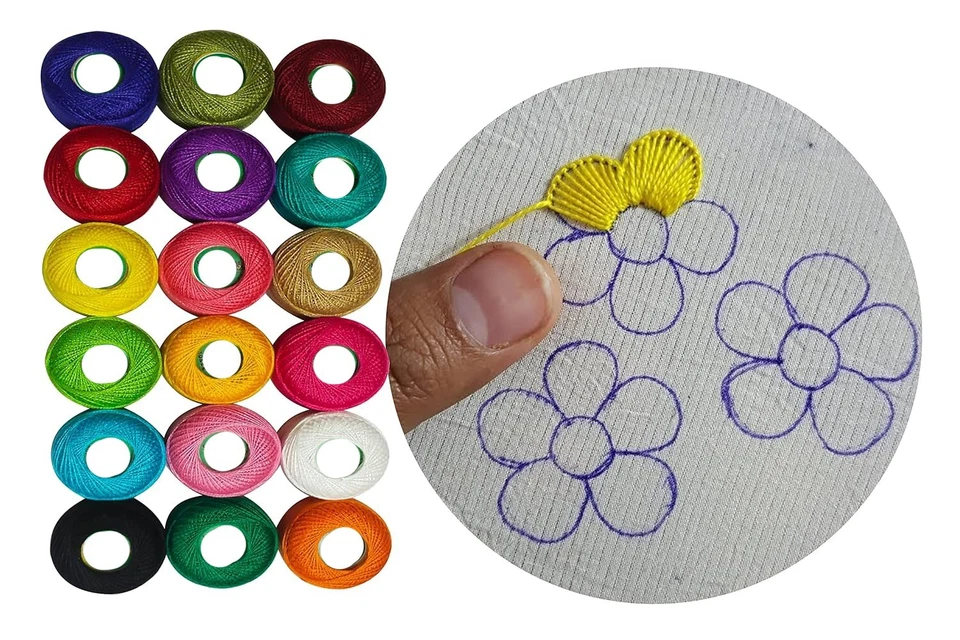 Cotton Thread Soft and Shine ball for Embroidery Weaving & Craft Making 18 pc US - Image 4 of 4
