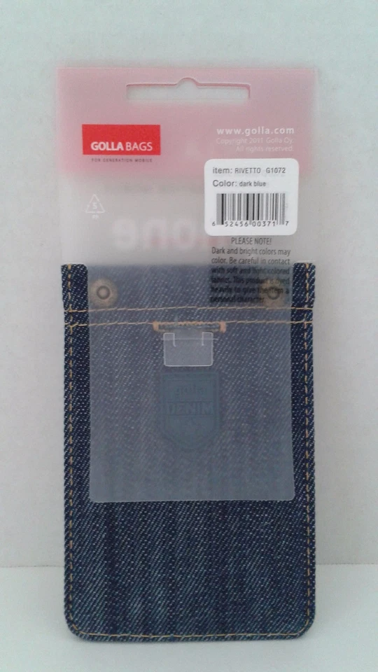 Golla G1072 Remache Denim Universal Teléfono Inteligente Bolsillo Bolsa Manga Azul Oscuro Foto 4 de 4