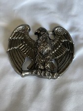 Vintage Avon American Eagle Patriotic Pewter Belt Buckle 2.5