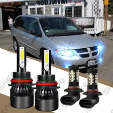 For Dodge Grand Caravan 2001-2007 8000k Blue Led Headlight Fog Light Bulbs 4x
