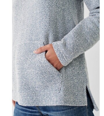 Sweat à capuche Faherty Whitewater Baja femme XS éponge drogue tapis