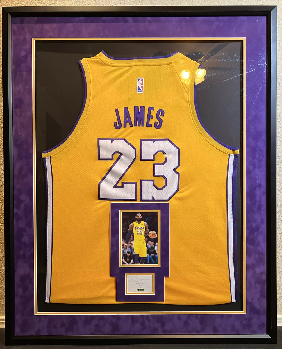 LeBron James Autographed Los Angeles Lakers Gold Authentic Nike Jersey