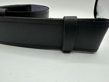 Scottish Plain Black Leather Kilt Belt with adjustable waist only £14.99