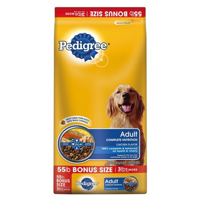 pedigree dog food 55 lbs