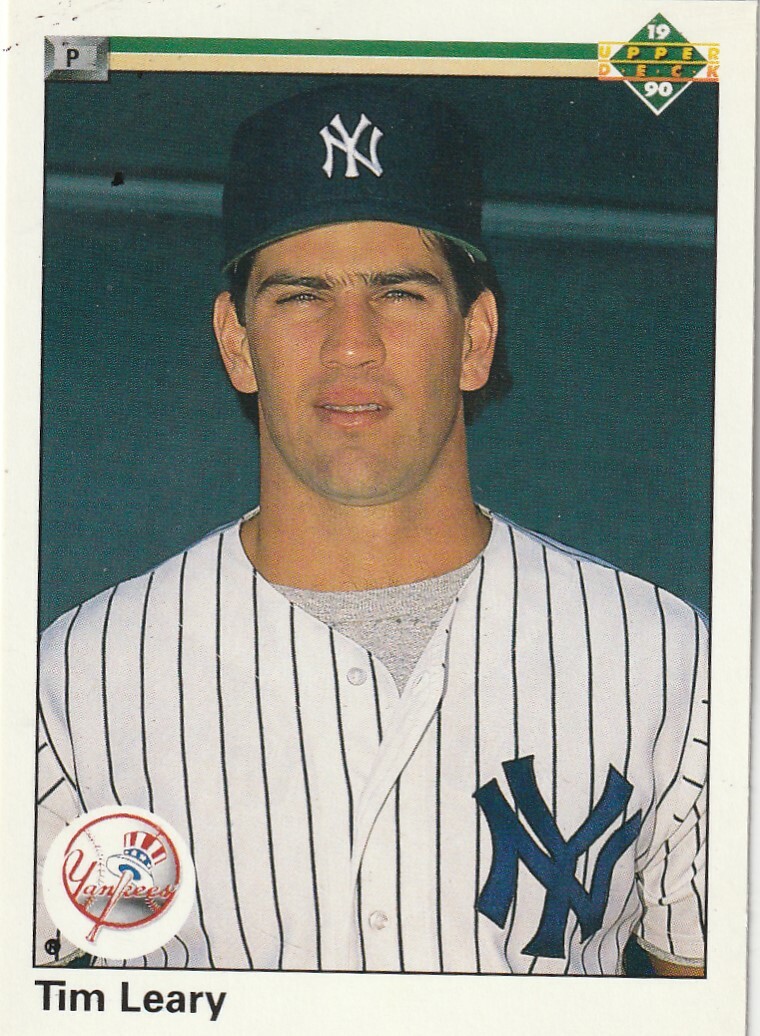 FREE SHIPPING-MINT-1990 Upper Deck Tim Leary #705-PLUS YANKEES BONUS CARDS