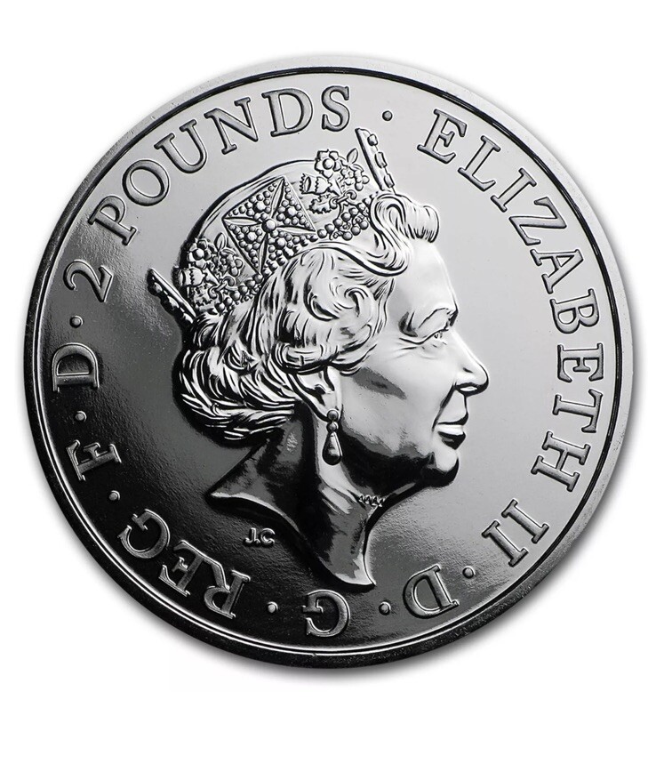 2016 Great Britain 1 oz Silver Year of the Monkey BU - 1 Oz