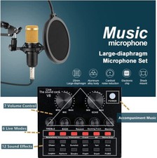 ALPOWL BM-800 Mic Kit with Live Sound Card Condenser Microphone Bundle,