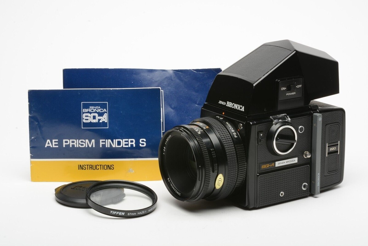 美品　ZENZA BRONICA SQ-A Zenza Bronica SQ-A 6x6 Medium Format SLR 80mm f2.8 Lens WLF