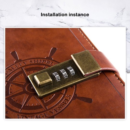 Waterproof Notepad Password Lock DIY Alloy Lock Durable Briefcase Lock Luggage - Afbeelding 6 van 19