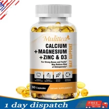 Zinc Calcium Magnesium & Vitamin D Complex Supplement Bone Muscle Immune Support