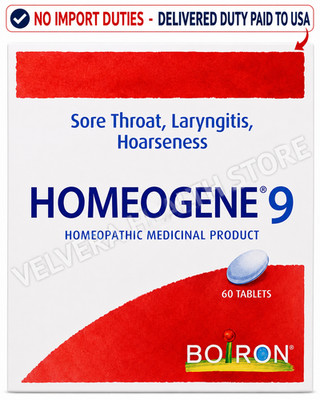 Boiron Homeogene 9 Homeopathic Tablets 60 Sore Throat Laryngitis Relief