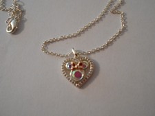 Disney Parks Minnie Mouse Rhinestones Silvertone Adjustable Necklace