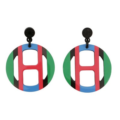 HERMES Earrings H Equipe Buffalo Horn HERMES Accessories HERMES Accessories HERM