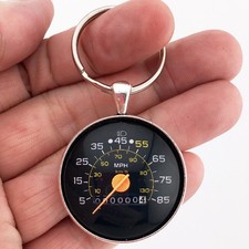 Vintage Chevy 85 MPH Speedometer Keychain Reproduction Chevrolet Camaro Truck
