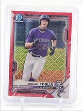 MICHAEL TOGLIA 2021 BOWMAN CHROME MEGA BOX RED MOJO REFRACTOR /5 Q4697