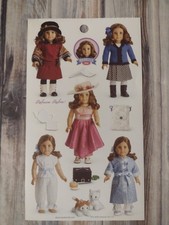 American Girl Doll sticker sheet Rebecca 0163 Unused One Sheet Retired
