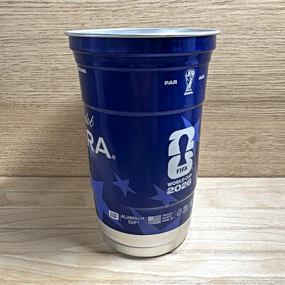 NEW Michelob ULTRA FIFA World Cup 2026 Becher blau Aluminium/PAR - AUS
