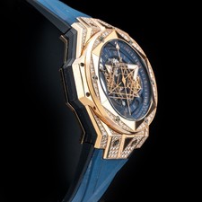 Hublot Big Bang Unico Sang Bleu II 45mm King Gold Blue Pavé 418.OX.5108.RX.1604 2