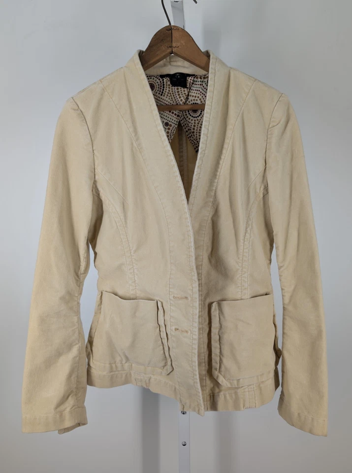 Chaqueta Blazer Isabel Marant Etoile Terciopelo Amarillo Pálido Chal Oriental Talla 2 N1501 Foto 2 de 4