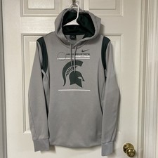 Nike Dri Fit Michigan State Spartans Pullover Hoodie Sweatshirt Adult M